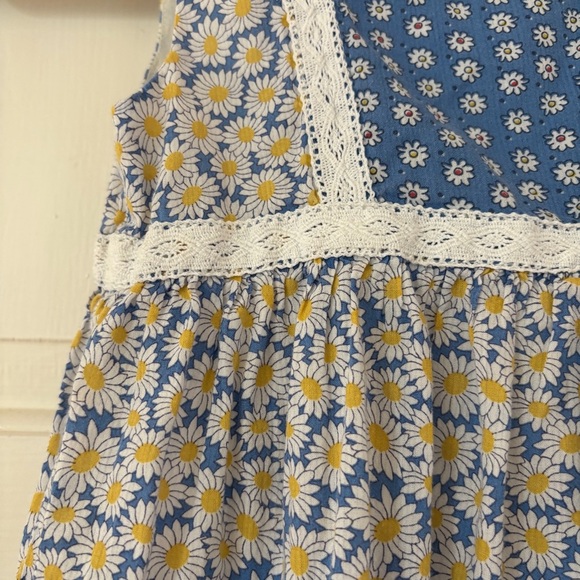 Mini Boden Floaty Hotchpotch Patchwork Floral Blue Dress Size Large 9-10 Years - Picture 14 of 15